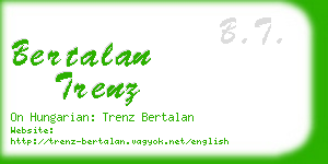 bertalan trenz business card